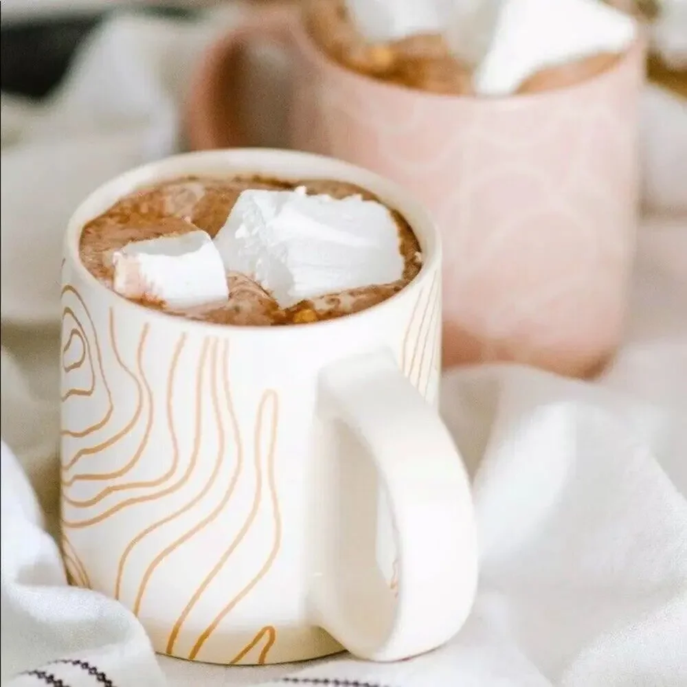 Whitney Kerney Causebox Set of 2 Abstract Coffee Tea Mugs Cups